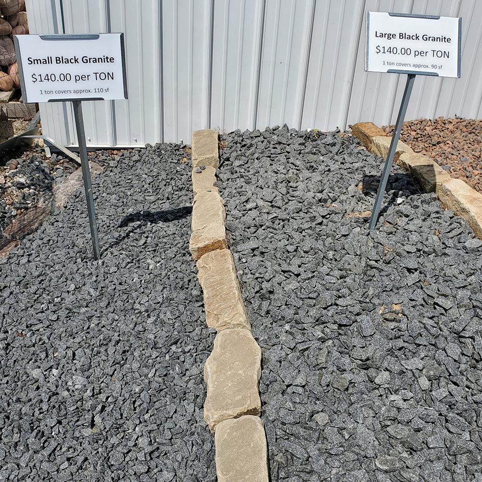 Small Black Granite & Large Black Granite
